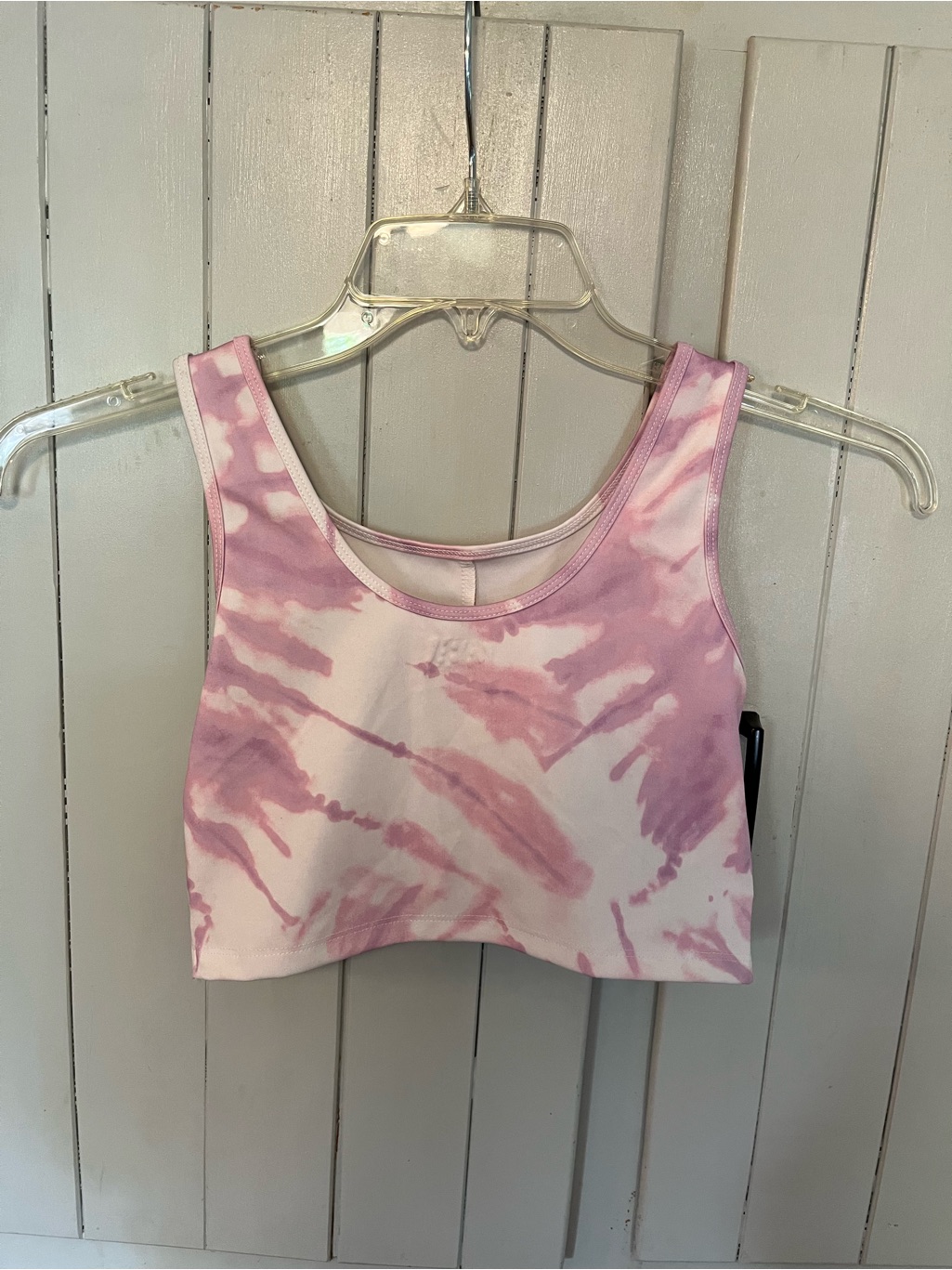 Zara Pink And White Tie-Dye Crop Tank Size 11-12